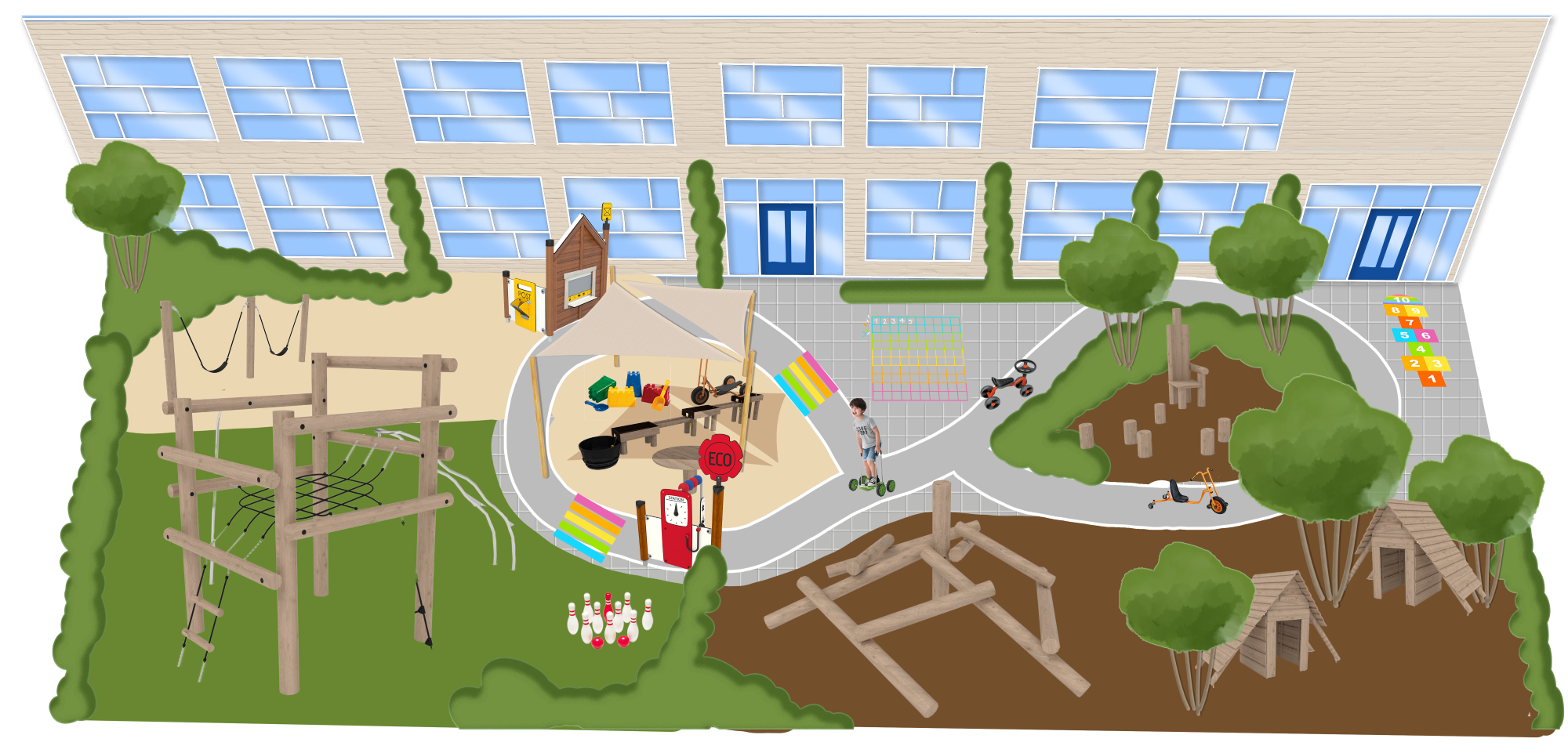 Schoolplein ontwerpen dat aansluit bij jullie wensen 