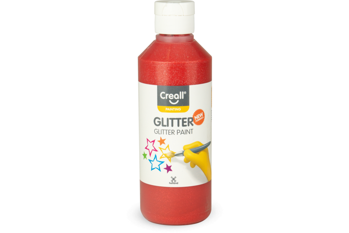Glitterverf Creall 250 ml rood