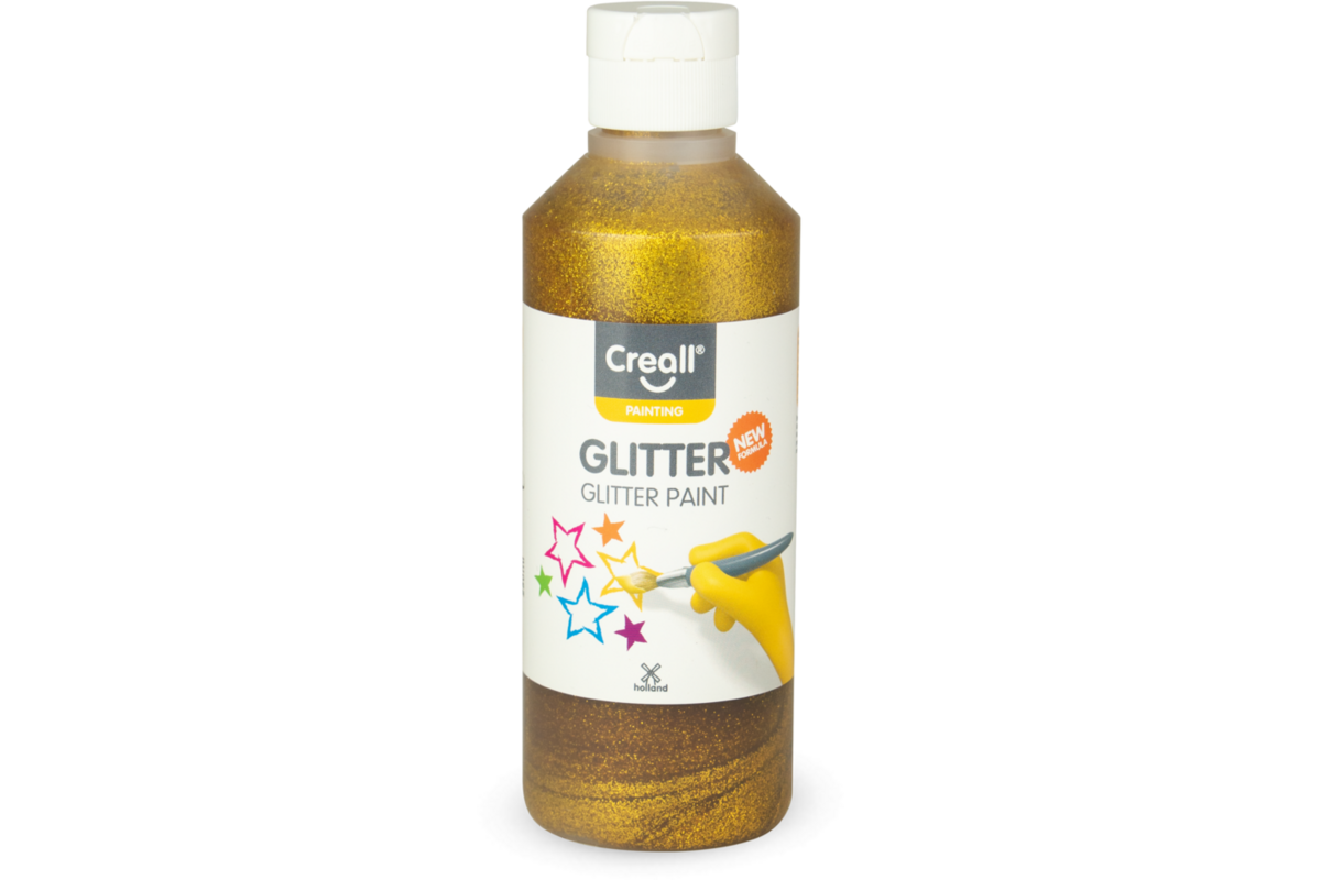 Glitterverf Creall 250 ml goud
