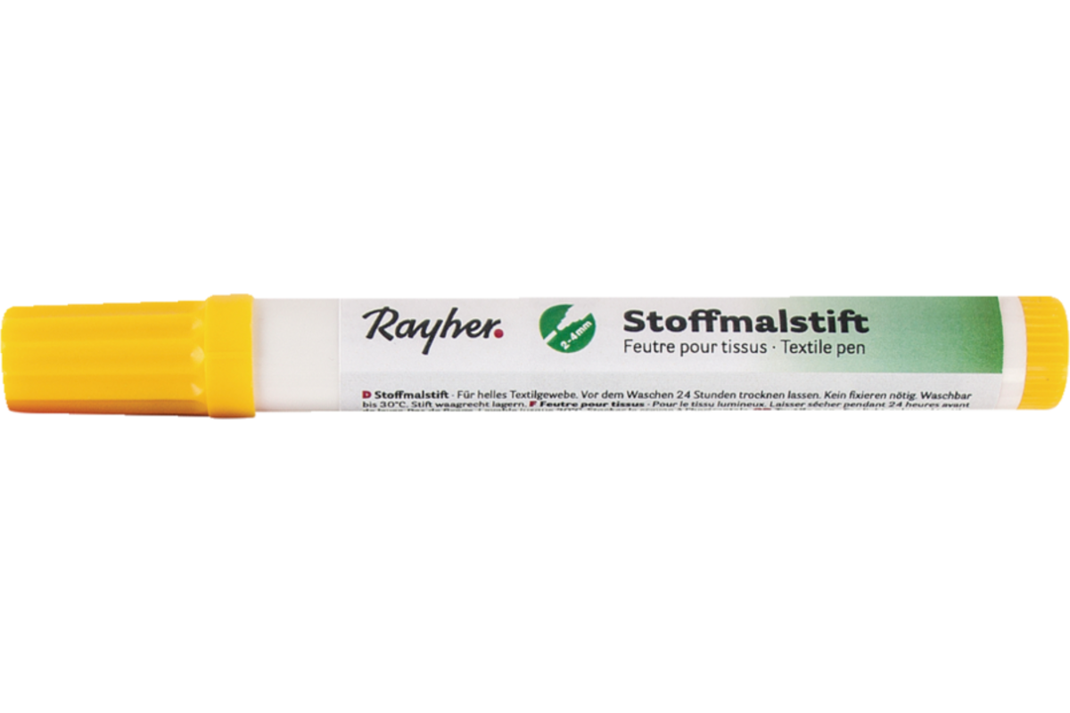 Textielstift, dikpunter geel