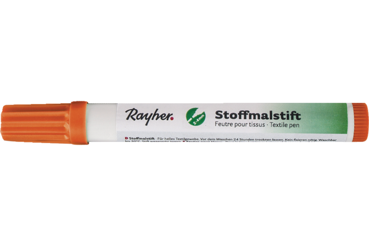 Textielstift, dikpunter oranje