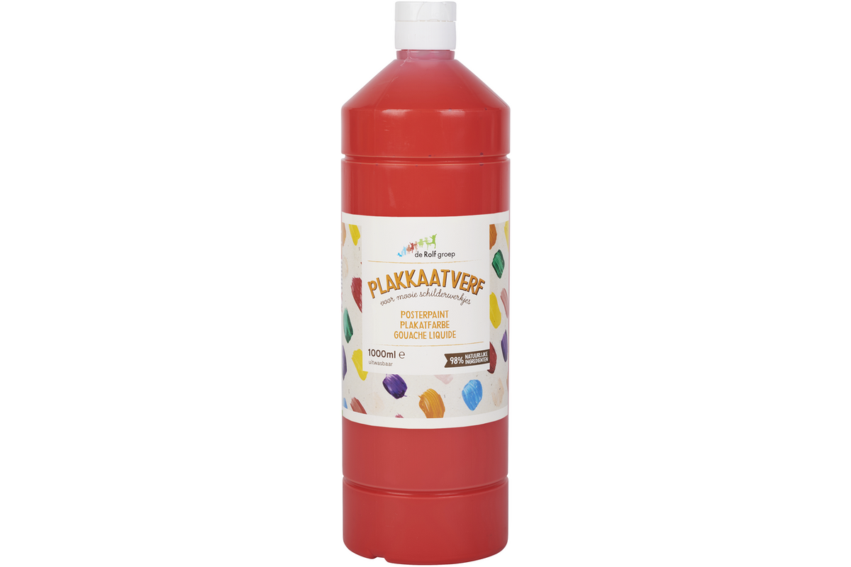 Plakkaatverf | de Rolf groep | topcolor, lichtrood 1000 ml
