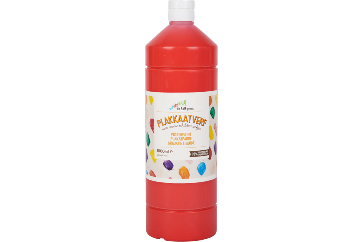 Plakkaatverf | de Rolf groep | topcolor, lichtrood 1000 ml
