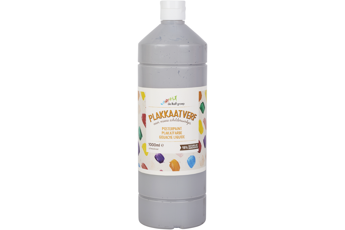 Plakkaatverf | de Rolf groep | topcolor, grijs 1000 ml