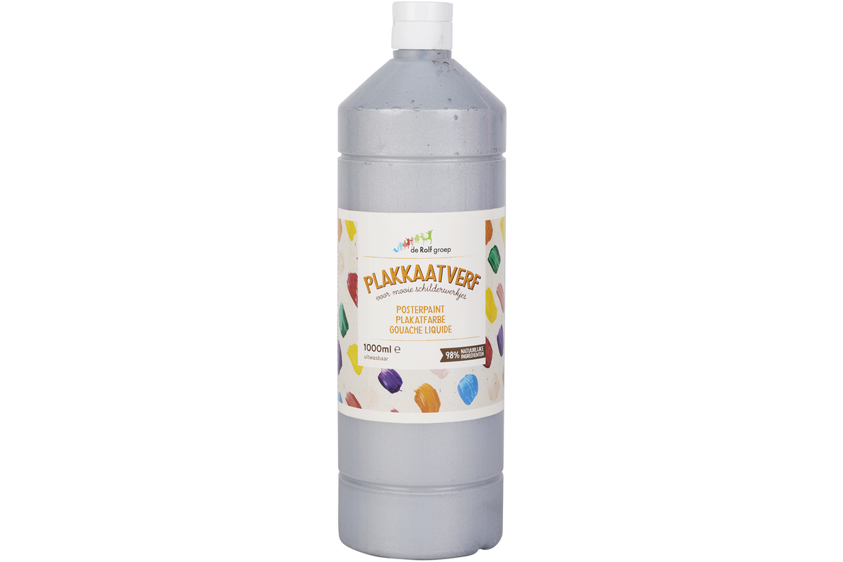Plakkaatverf | de Rolf groep | topcolor, zilver 1000 ml