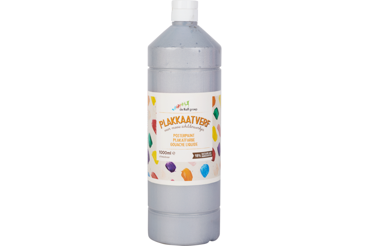 Plakkaatverf | de Rolf groep | topcolor, zilver 1000 ml