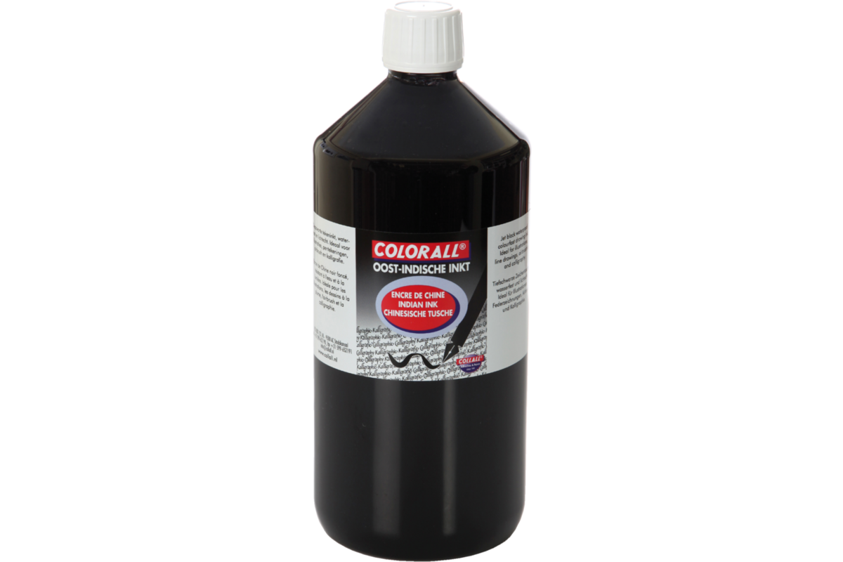 Oostindische inkt 1000 ml, zwart