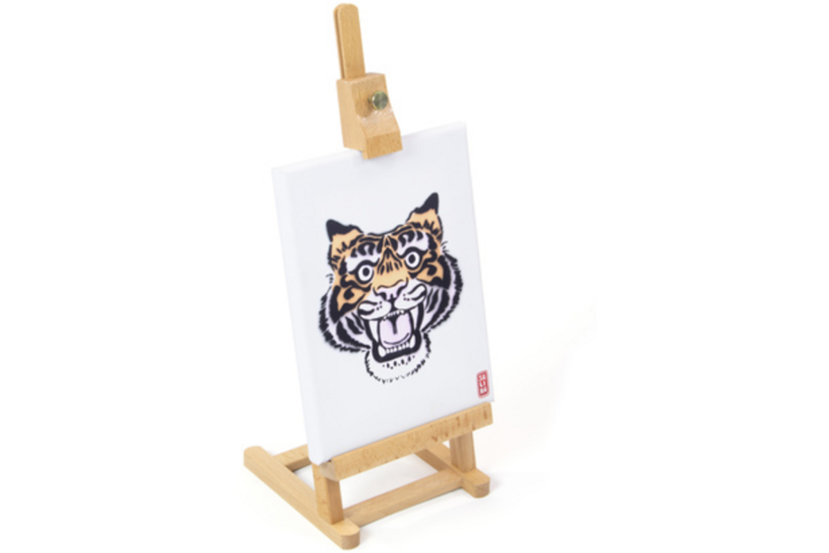 Tafelezel klein beukenhout voor canvas tot 30cm
