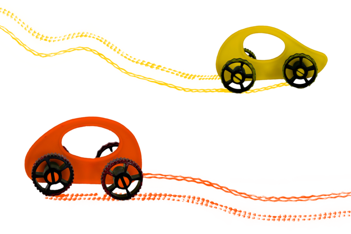 Roller verf racer in verschillende uitvoeringen en kleuren, 6 stuks