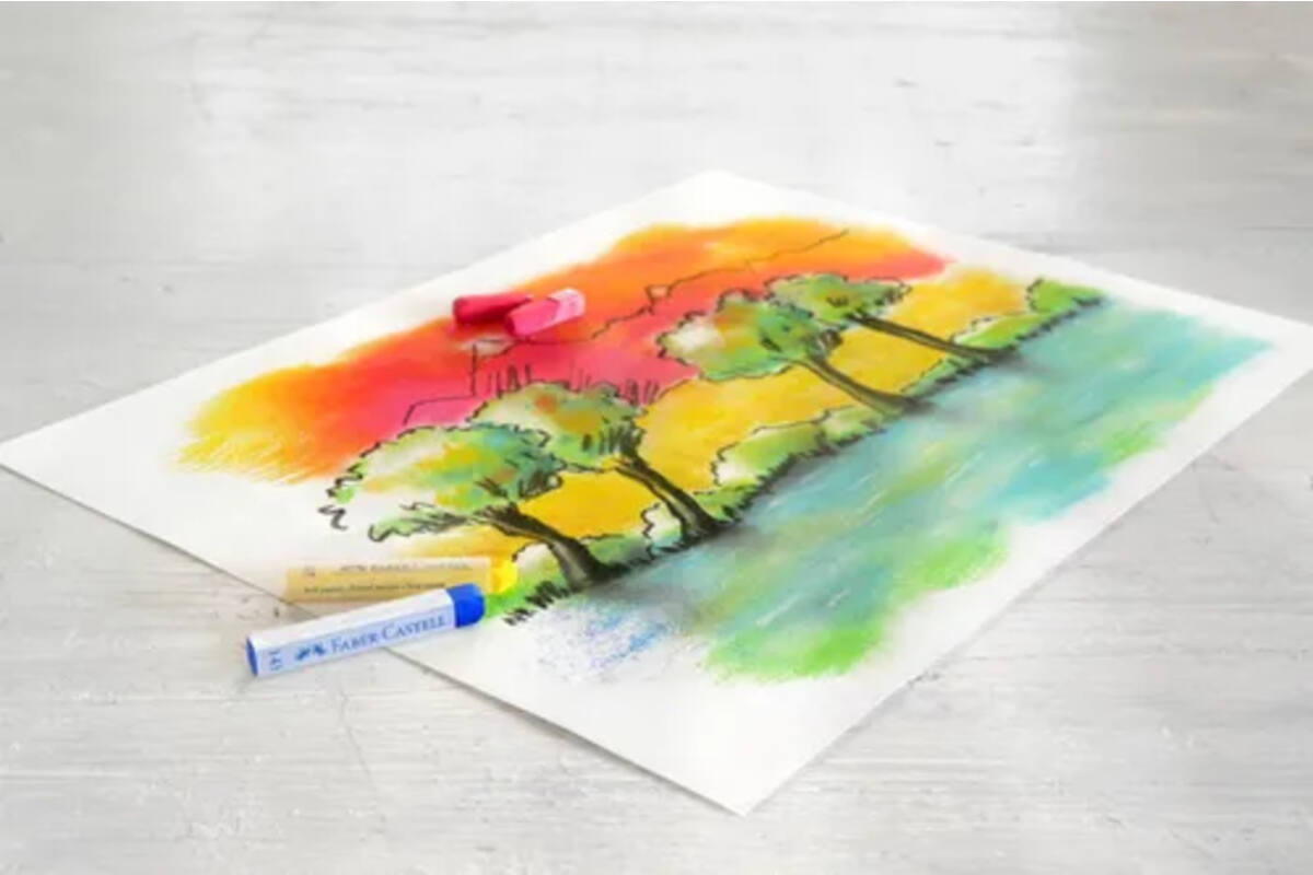 Pastelkrijt Faber Castell assorti 12-delig etui