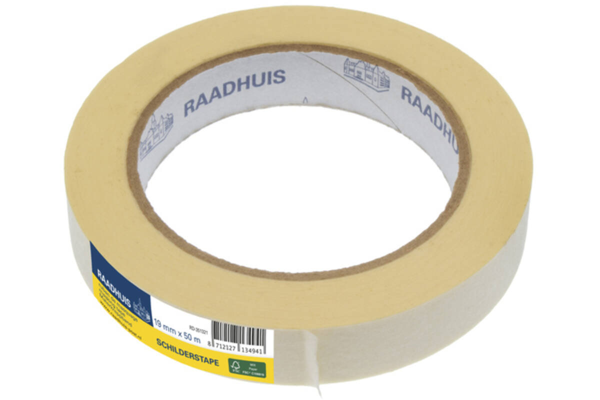 Schilderstape wit 19 mm x 50 meter