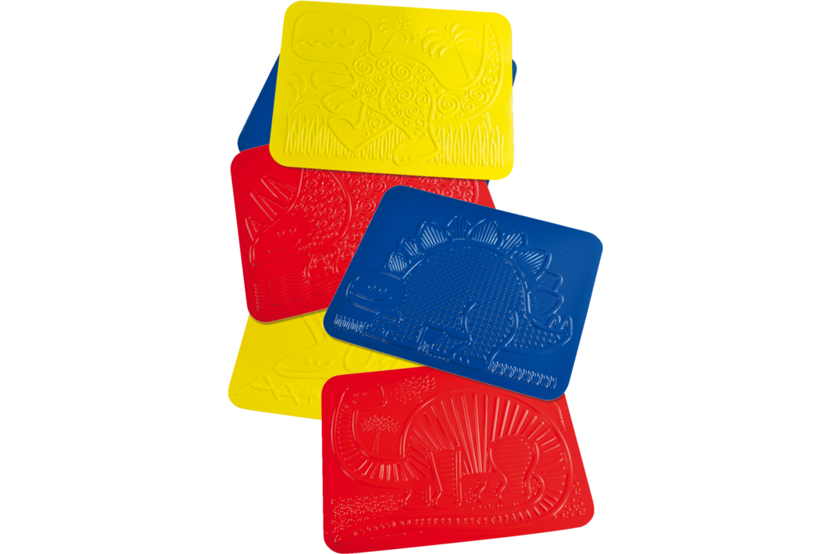 Patroonplaten Junior dinosaurus 21 x 28 cm, 6 stuks