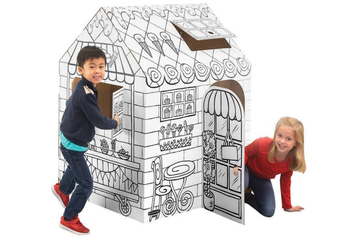 Speelhuis om in te kleuren incl. viltstiften edding funtastics
