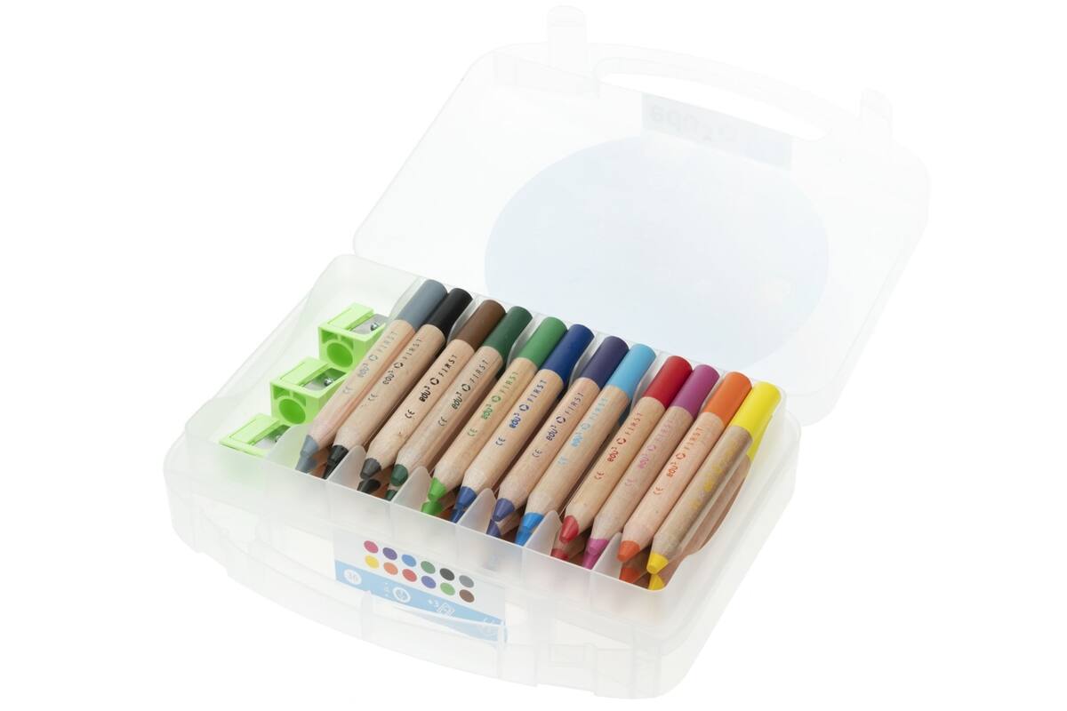 Kleurpotloden edu³ First 12 mm assorti, 36 stuks