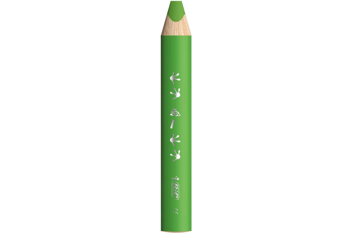 Kleurpotloden BIC Multi surface 3-in-1 assorti, 10 stuks incl. slijper