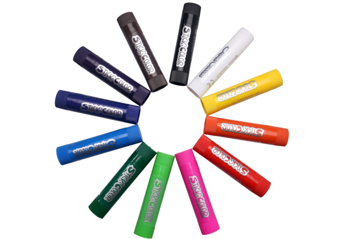 Plakkaatverfstift assorti, 12 stuks