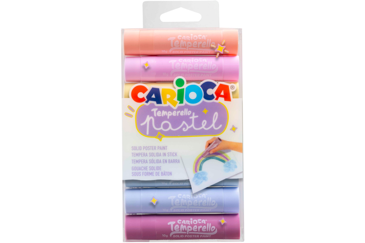 Plakkaatverfstiften Carioca pastel, 8 stuks