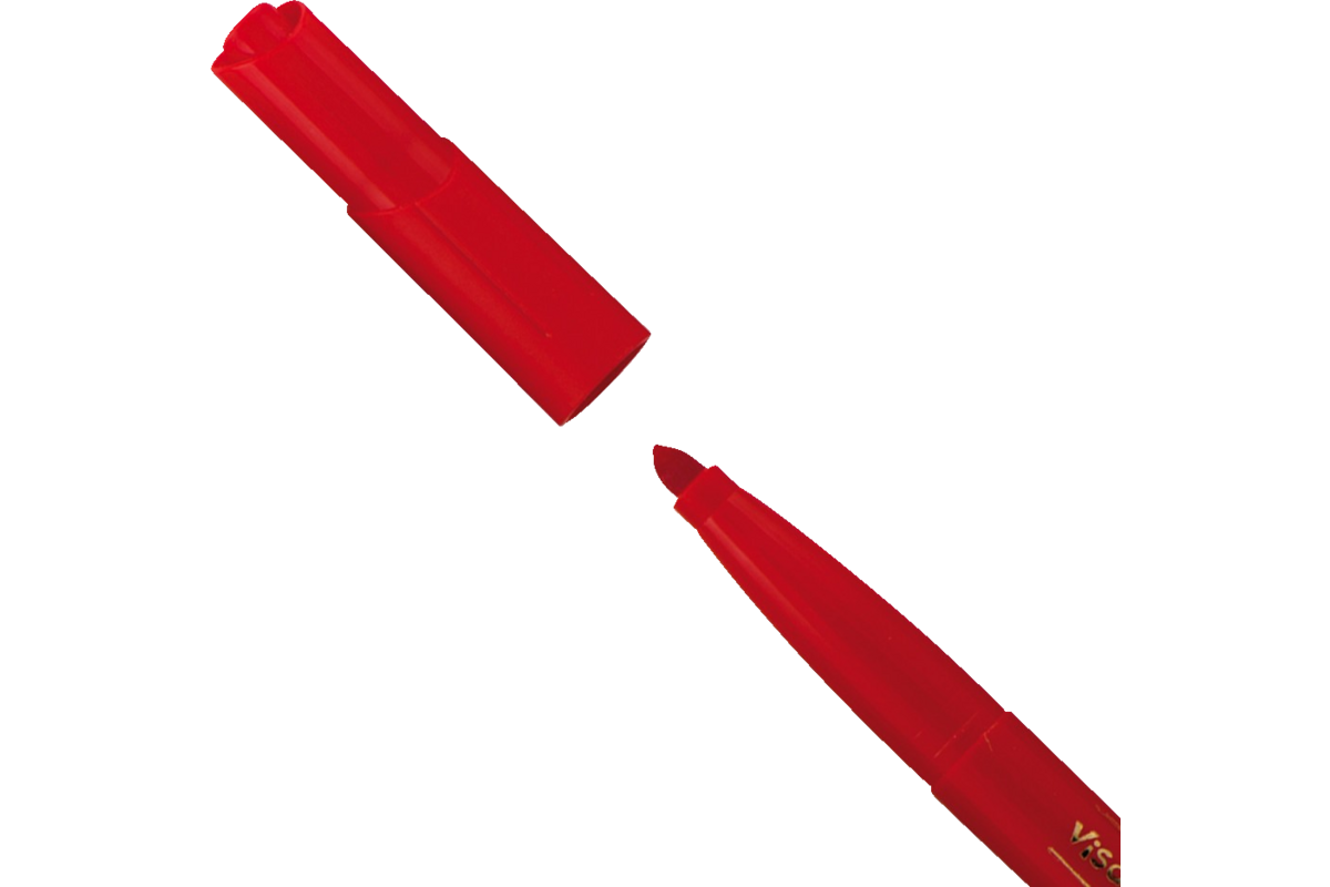 Viltstiften BIC kids visacolor XL Ecolutions rood, 12 stuks