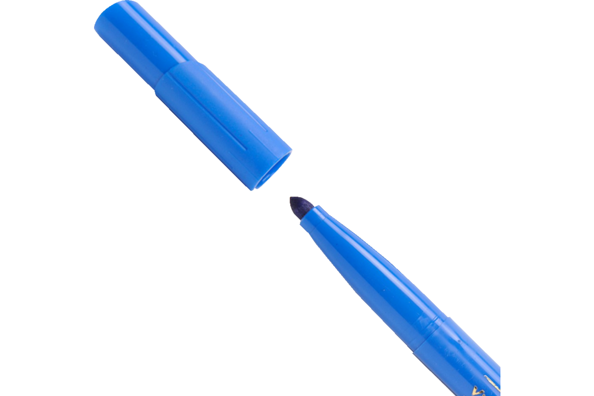 Viltstiften BIC kids visacolor XL Ecolutions blauw, 12 stuks