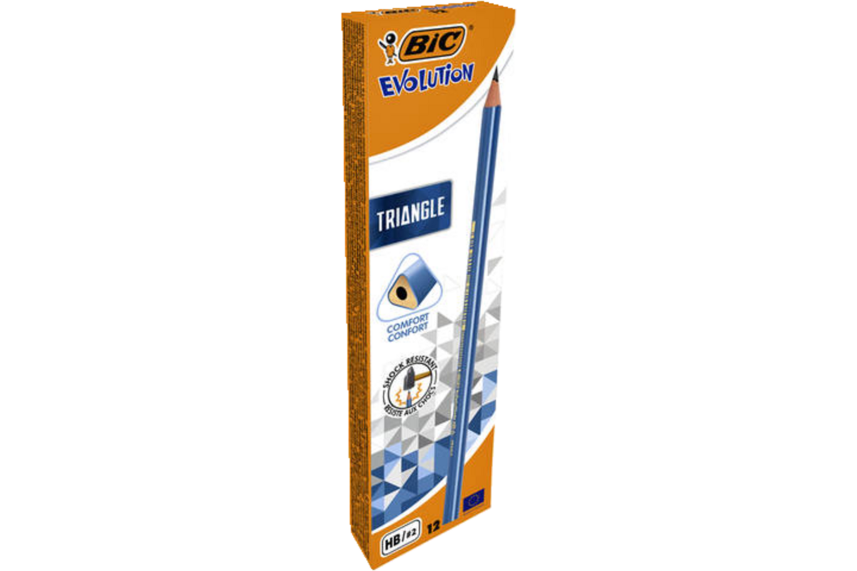 Potlood BIC Evolution HB Triangle, 12 stuks