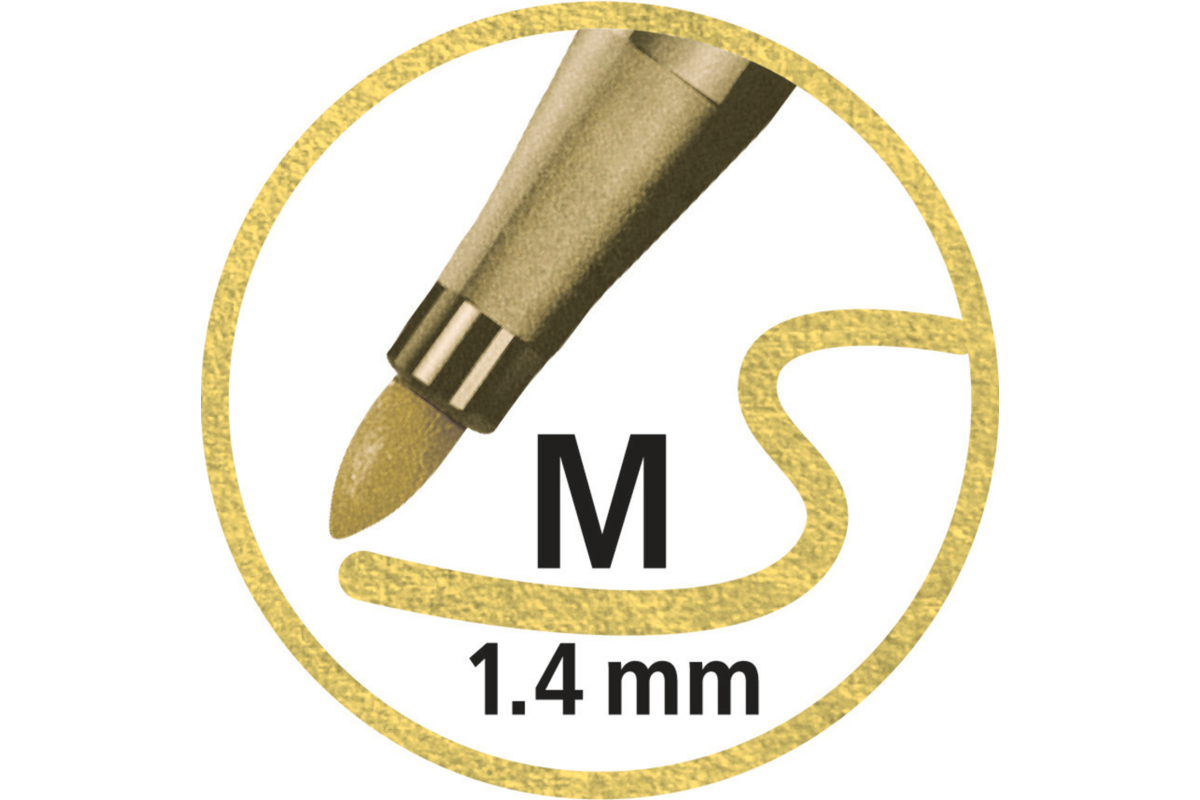 Viltstift STABILO Pen 68 metallic 810 goud 1,4mm