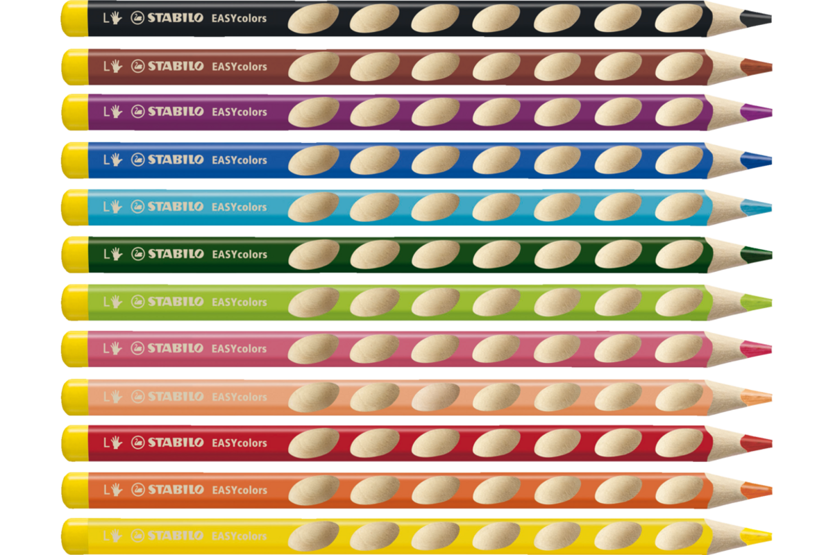 Kleurpotloden STABILO EASYcolors, 12 kleuren LH