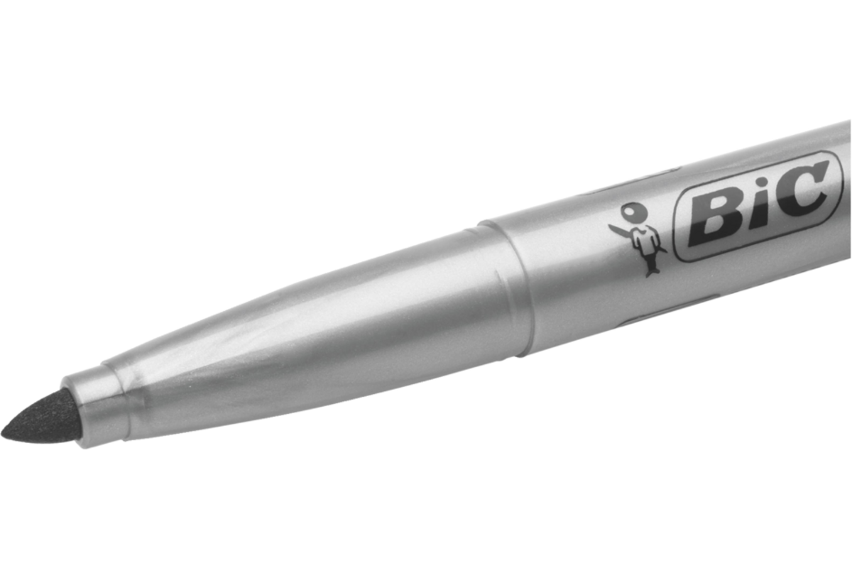 Permanent marker BIC rond 1,1 mm rood, per dozijn