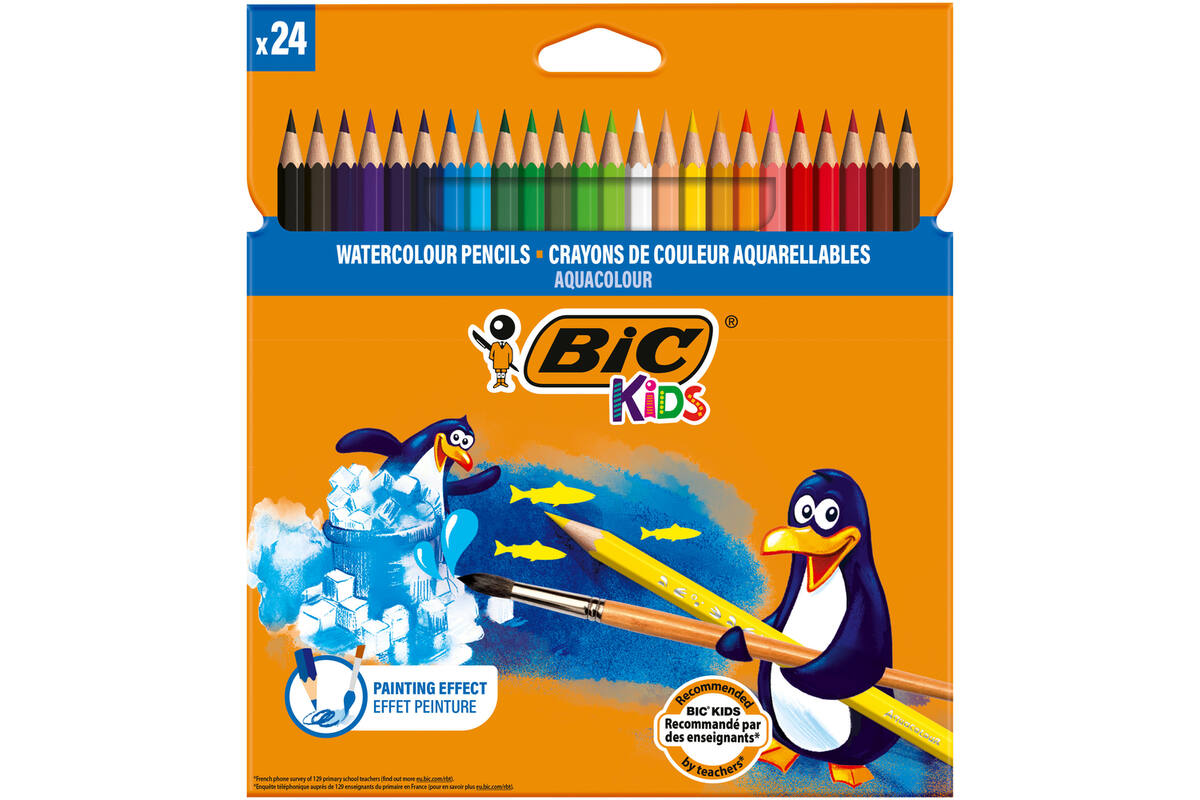 Aquarelpotlood BIC Kids assorti, 24 stuks