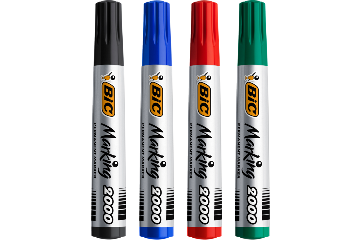 Permanent marker BIC rond 1,7 mm groen, per dozijn