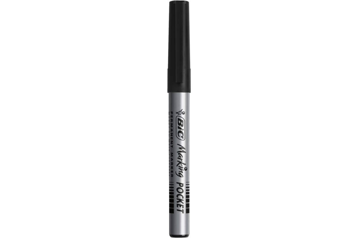 Permanent marker BIC rond 1,1 mm zwart, per dozijn
