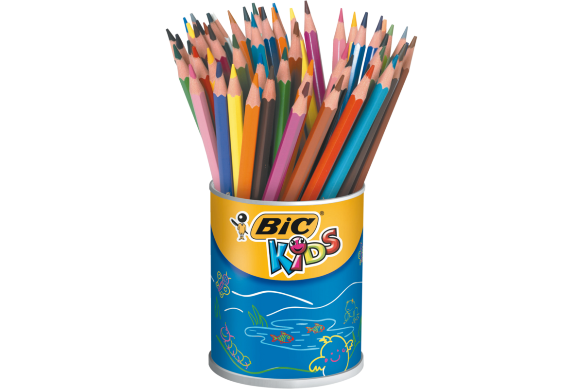 Kleurpotloden BIC Kids Evolution assorti, blik 60 stuks