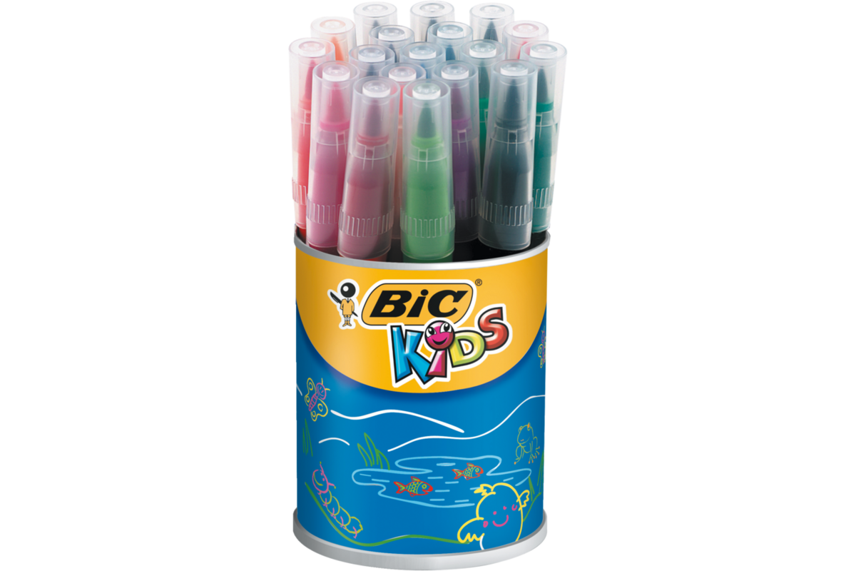 Viltstiften BIC Kids Visa Aquarelle assorti, 18 stuks