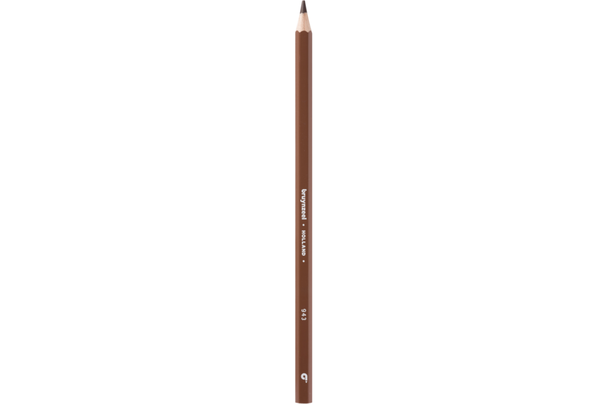 Kleurpotloden Bruynzeel super donkerbruin, 12 stuks