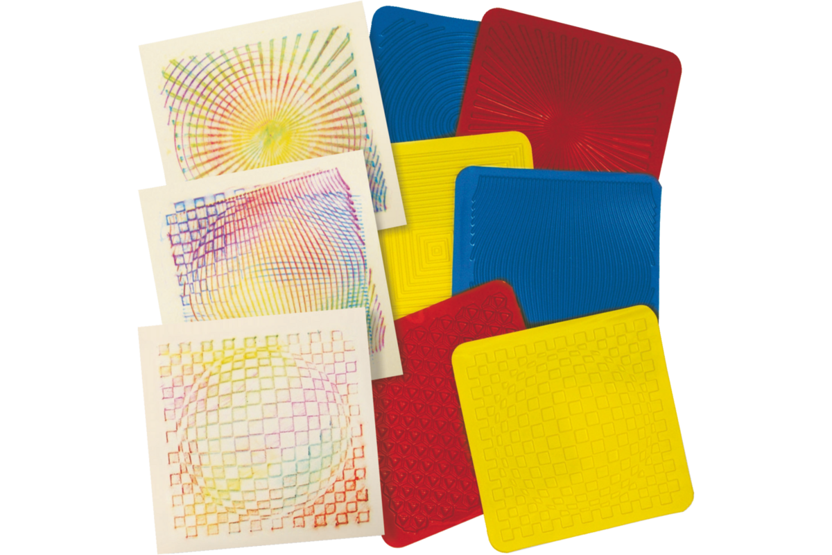 Patroonplaten illusie 18 x 18 cm, 6 stuks
