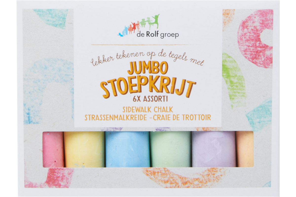 Stoepkrijt assorti 60 st (10 x 6 st)