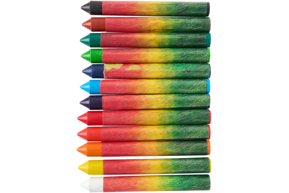 Aquarelkrijt assorti, 12 stuks