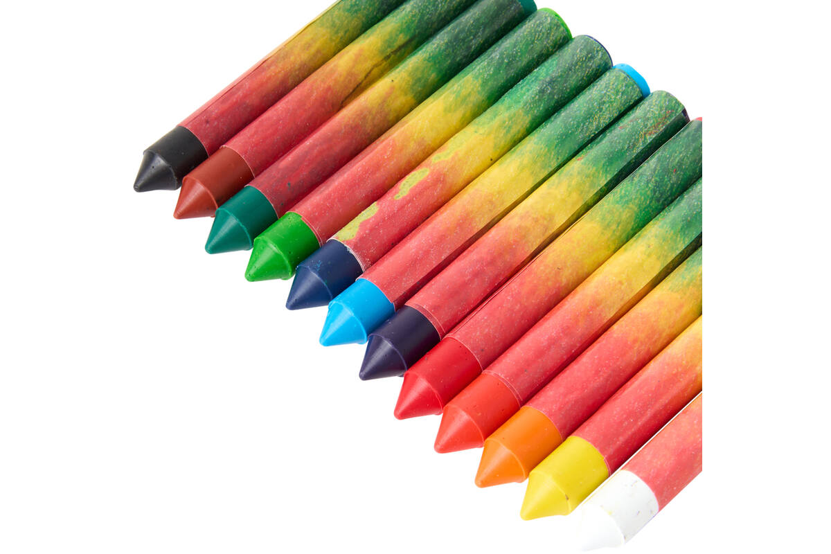 Aquarelkrijt assorti, 12 stuks