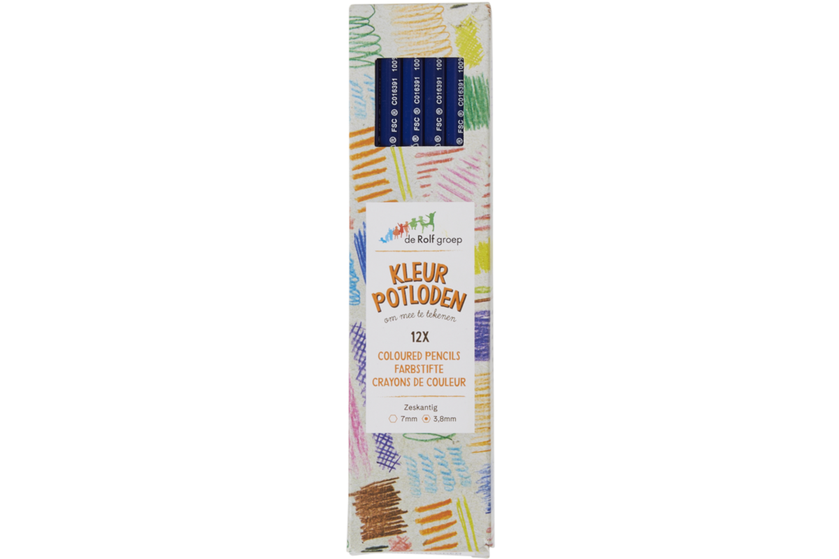 Kleurpotloden | de Rolf groep | donkerblauw, 12 stuks
