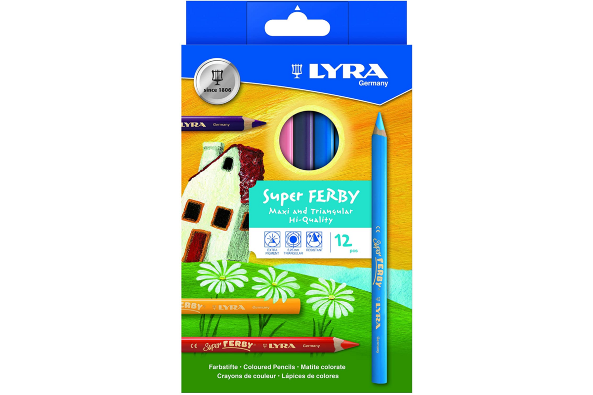 Kleurknotsen driekantig stuks 12 ass. Lyra Super Ferby