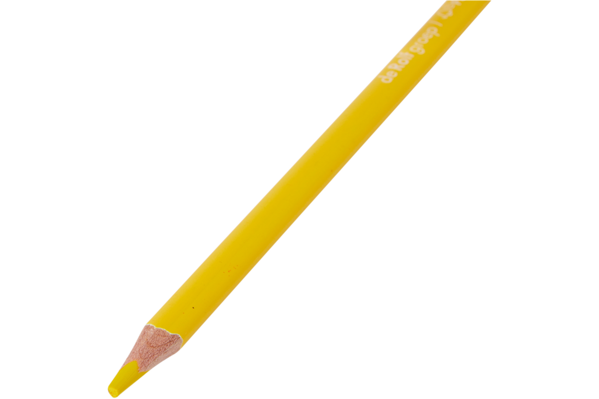 Kleurpotloden | de Rolf groep | driekantig geel, 12 stuks