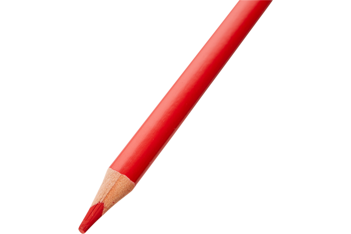 Kleurpotloden | de Rolf groep | driekantig rood, 12 stuks