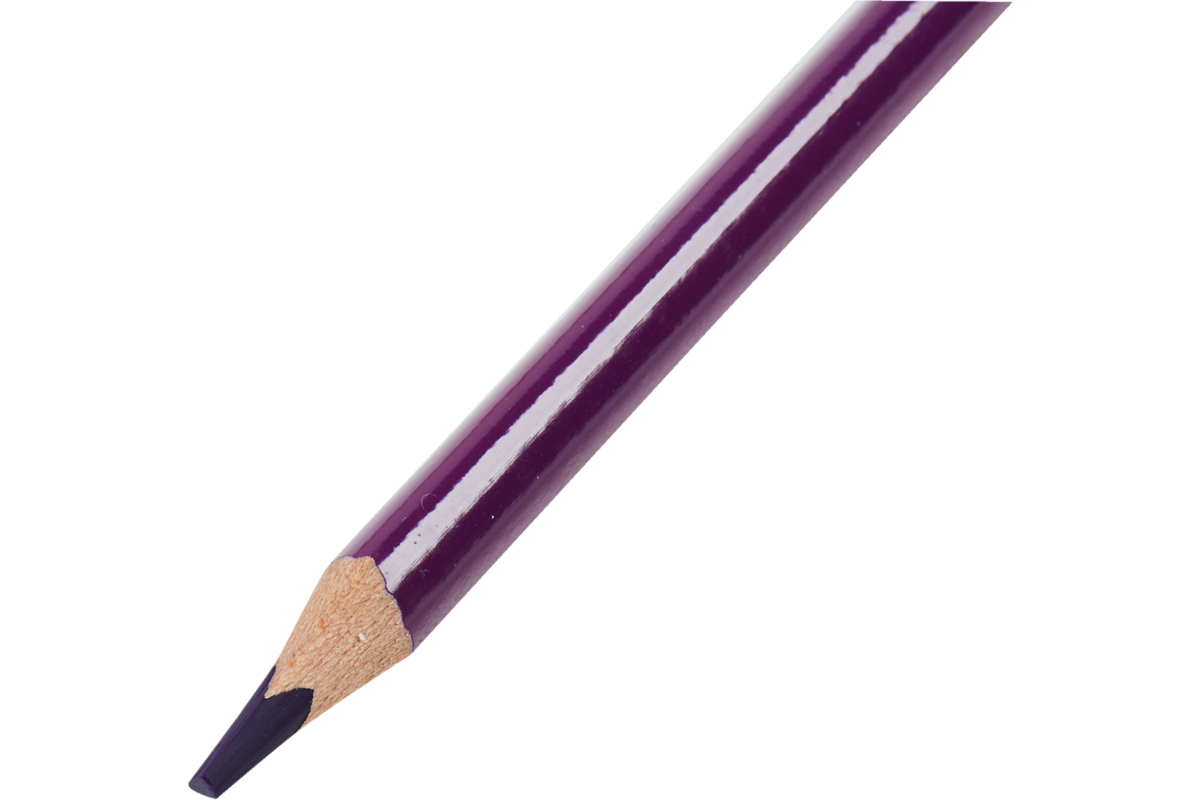 Kleurpotloden | de Rolf groep | driekantig paars, 12 stuks