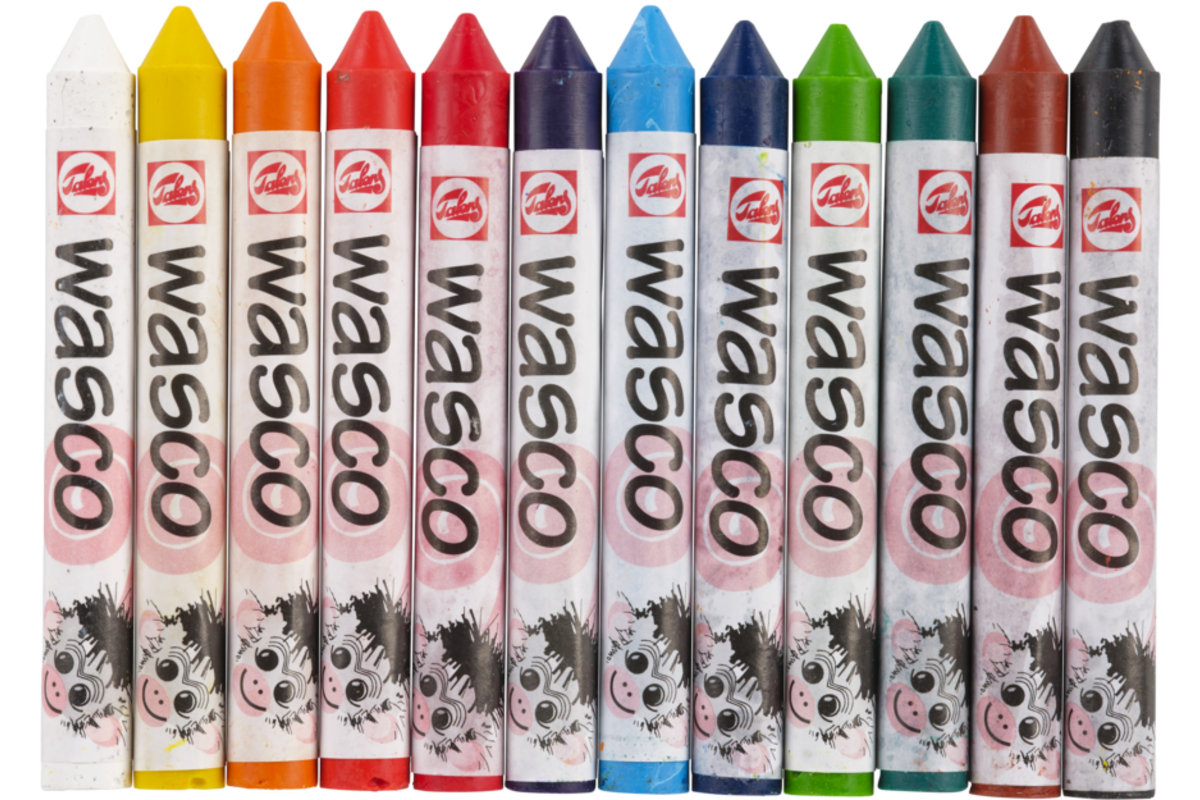 Waskrijt Wasco assorti, 12 stuks