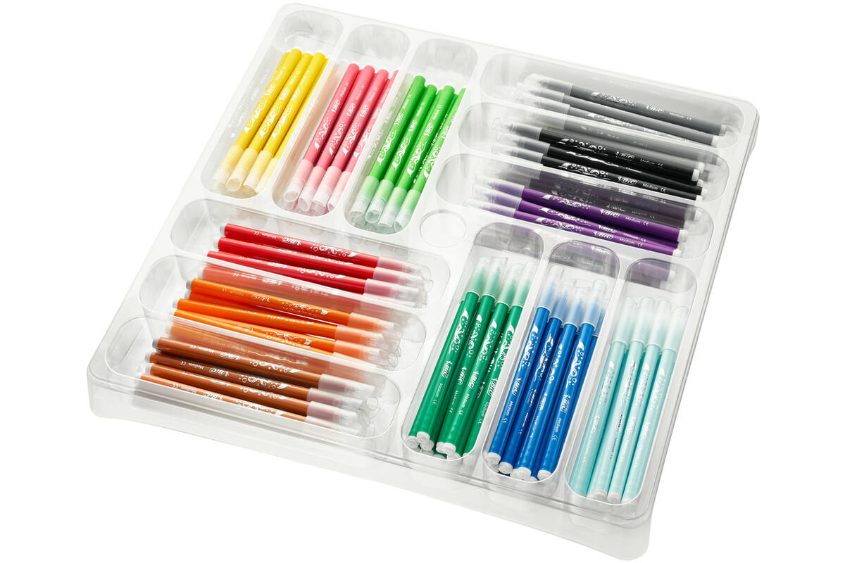 Viltstiften BIC kid couleur assorti, class pack 114 + 30 gratis
