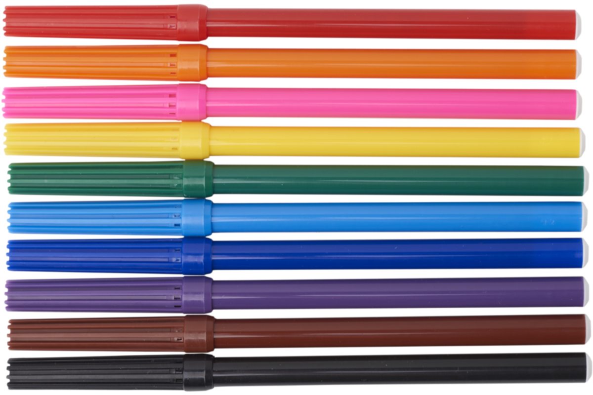 Viltstiften | de Rolf groep | basic 2 mm assorti, 10 stuks