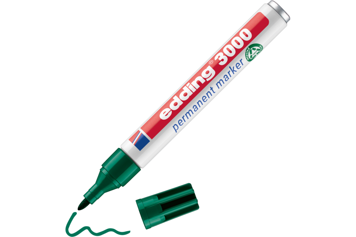 Permanent marker edding 3000 1,5-3 mm groen