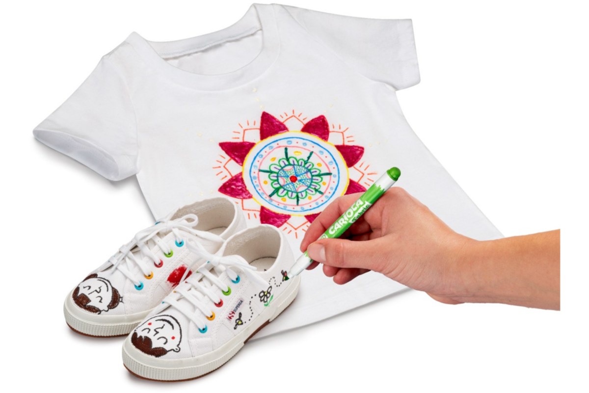 Textielstiften Carioca assorti, 12 stuks