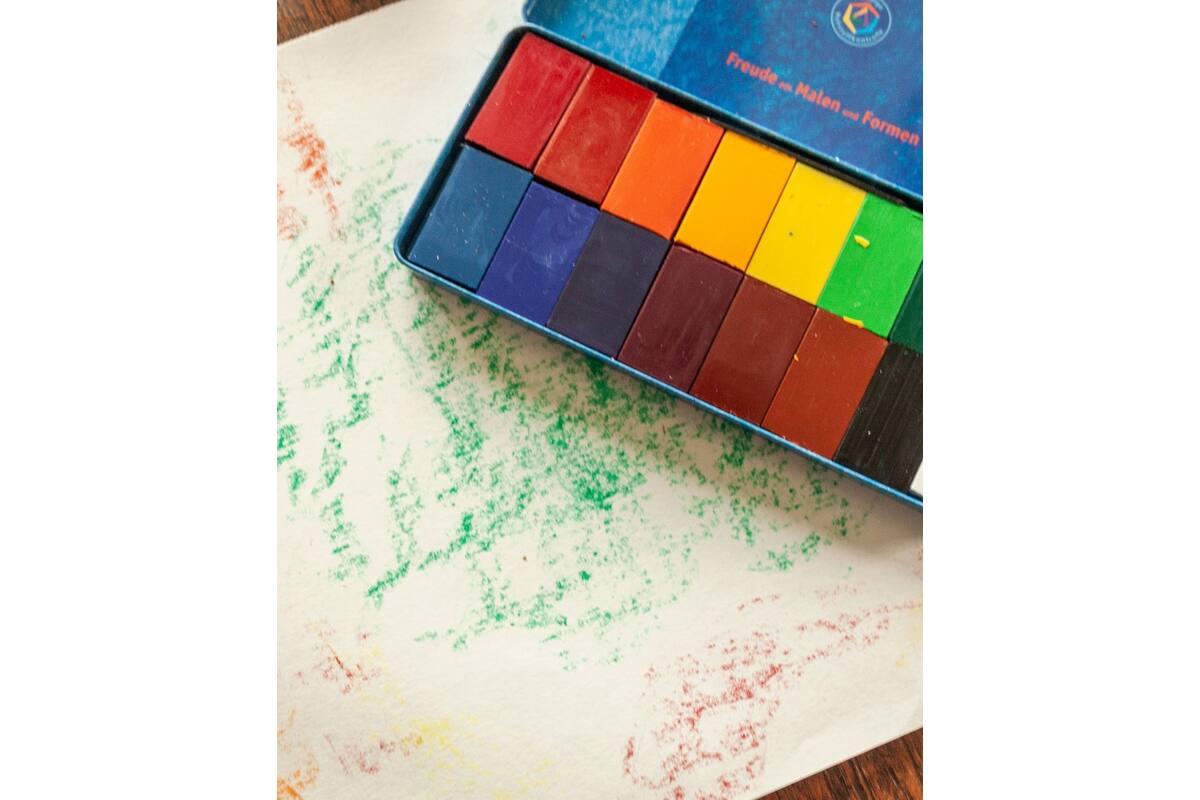 Waskrijtblokje Stockmar assorti, 16 kleuren