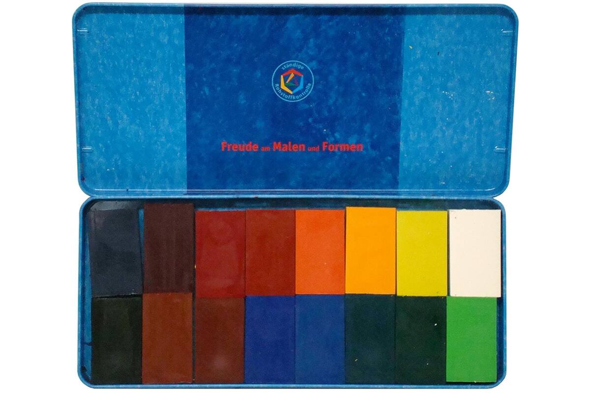 Waskrijtblokje Stockmar assorti, 16 kleuren