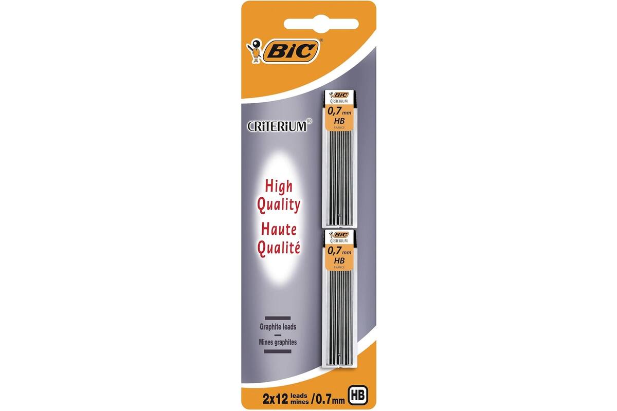 Vulpotlood stiften BIC 0,7mm HB, 24 stuks